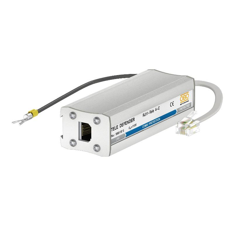 Устройство комбинированной защиты для систем ISDN RJ11 (RJ11-TELE 4-C) | 5081975 | OBO Bettermann — OBO Bettermann