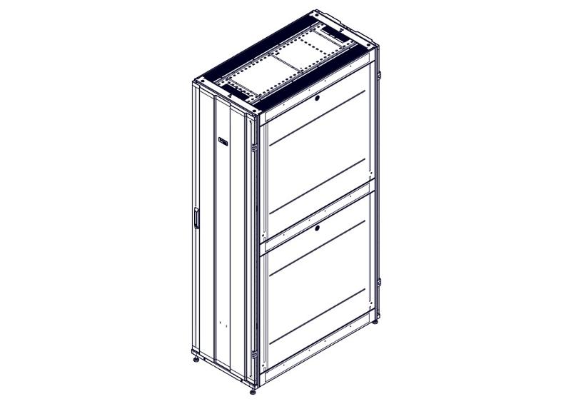 Шкаф Systeme Electric, серия Uniprom, 48U-600/1200, боковые панели 4шт, черный | UR3307 | SE — миниатюра 3