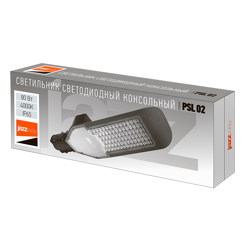 Светильник светодиодный консольный уличный ДКУ PSL 02 80w 4000K IP65 GR AC85-265V (3г.гар) | .5023185 | Jazzway — миниатюра 6