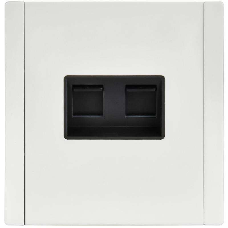 FORTE&PIANO Розетка комп. 2-ая RJ45 кат.5E FP233M белый | FP-K20-1-M-K01 | IEK — миниатюра 2