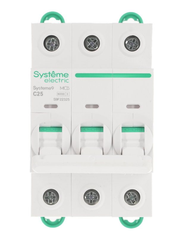 Systeme9 Автоматический выключатель (АВ) C 25A 3P 6kA 400В | S9F22325 | SE — миниатюра 2