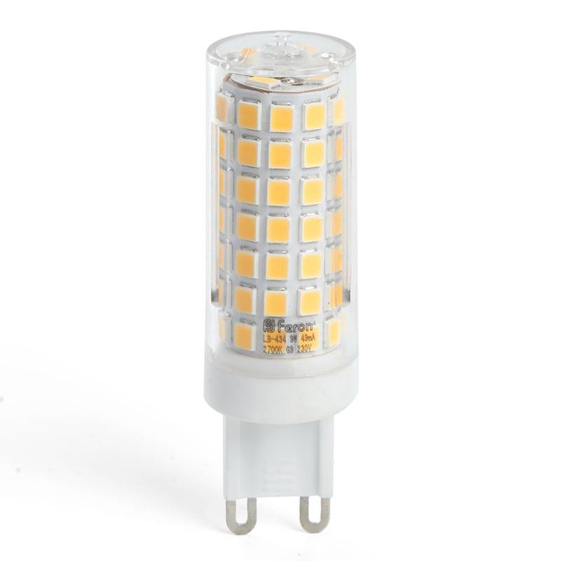 Лампа светодиодная, (9W) 230V G9 6400K JCD, LB-434 | 38148 | FERON — миниатюра 3