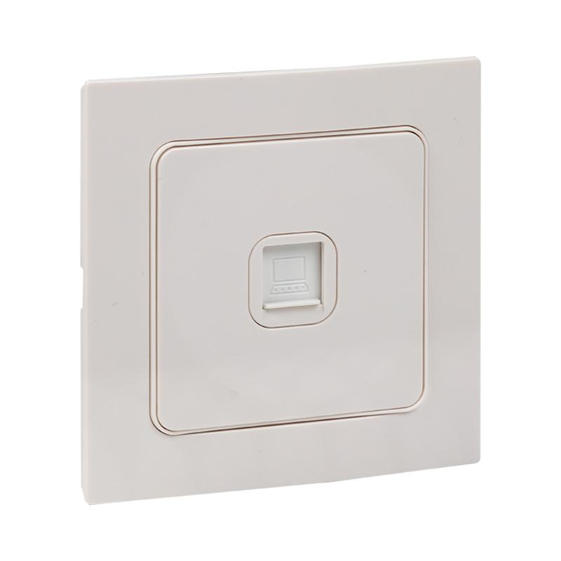 Стокгольм Механизм Розетки RJ-45 1-местной белый PROxima | EYK01-035-10 | EKF — миниатюра 7