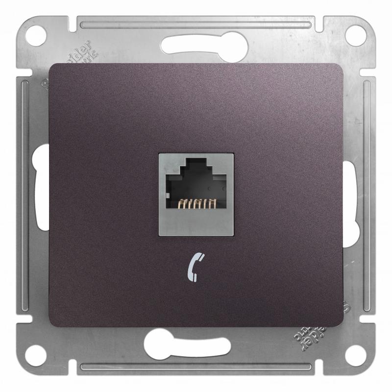 Glossa Сиреневый туман Розетка телефонная RJ11 | GSL001481T | SE — Systeme Electric