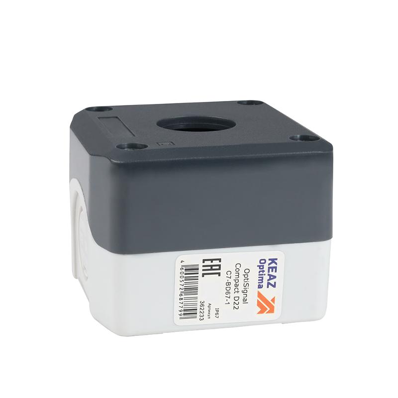 Корпус кнопочного поста OptiSignal Compact D22 C7-BD67-1 1 отв. IP67 XALD01 | 362233 | КЭАЗ — КЭАЗ (Курский электроаппаратный завод)