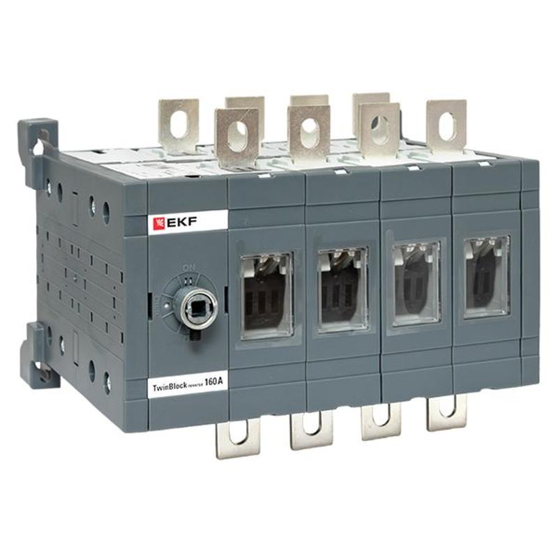 Рубильник 160A 4P реверсивный без рукоятки управления TwinBlock | tb-s-160-4p-rev | EKF — EKF