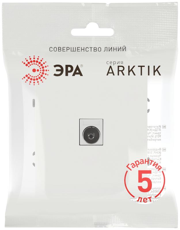 Розетка Arktik 16-3101-08 TV одиночная белый матовый | Б0070471 | ЭРА — миниатюра 2