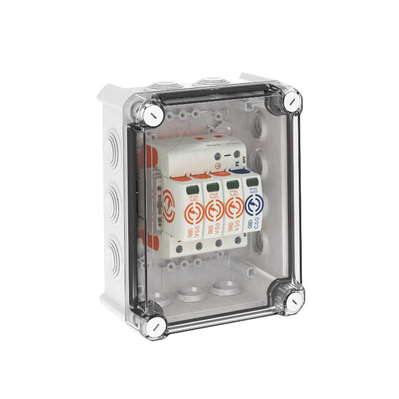 Комплект УЗИП V50-3+NPE в защитном корпусе (Класс I+II), 280 В (VG-V50-3+NPE-280) | 5093596 | OBO Bettermann — OBO Bettermann
