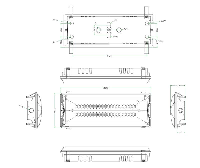 Светильник аварийного освещения непостоянный светодиодный DPA-301-0-65 40LED 3ч IP65 NiCD | Б0044405 | ЭРА — миниатюра 3