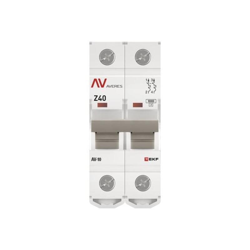 Выключатель автоматический AV-10 2P 40A (Z) 10kA AVERES | mcb10-2-40Z-av | EKF — миниатюра 3