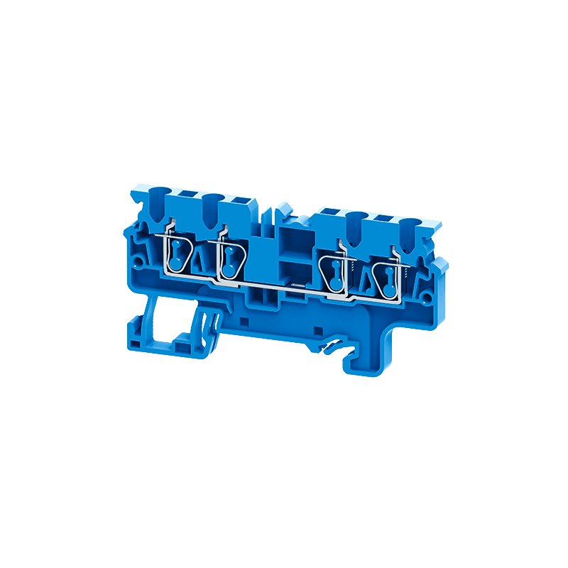 Клемма с четырьмя контактами пружинная OptiClip СX-2,5-QUATTRO-(0,2-4)-I-BU-синий | 289754 | КЭАЗ — фото 1 | Sento