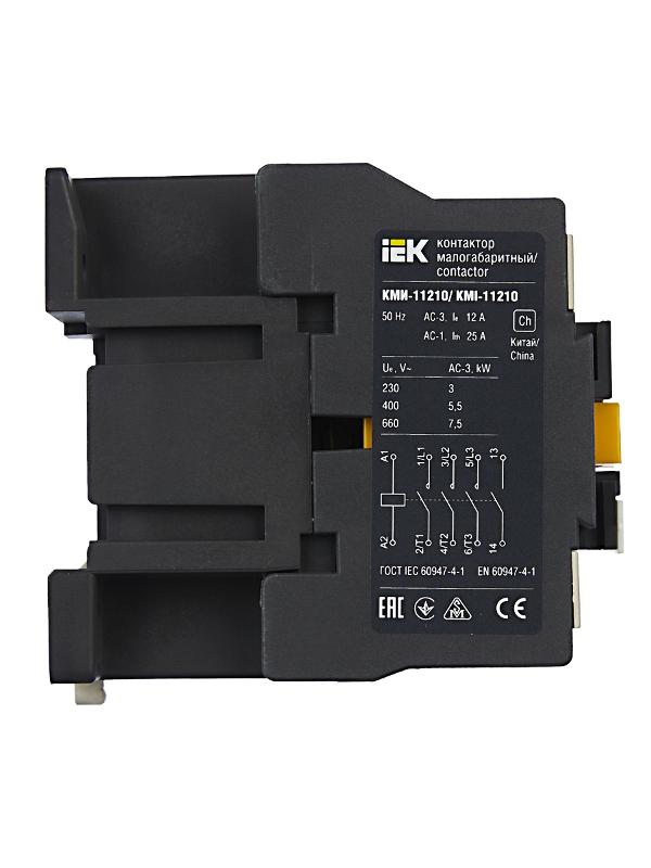 Контактор КМИ-11210 12А 24В/АС3 1НО  | KKM11-012-024-10 | IEK — миниатюра 5