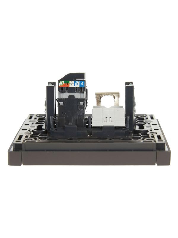 FORTE&PIANO Розетка двойная RJ11+RJ45 кат.5E FP335 серый | FP-KT20-O-1-K03 | IEK — миниатюра 5