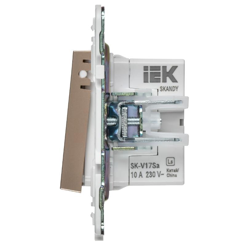 SKANDY Кнопка звонка с индикацией для отелей 10А SK-V17Sa песочный  | SK-V14-2-10-K98 | IEK — миниатюра 3