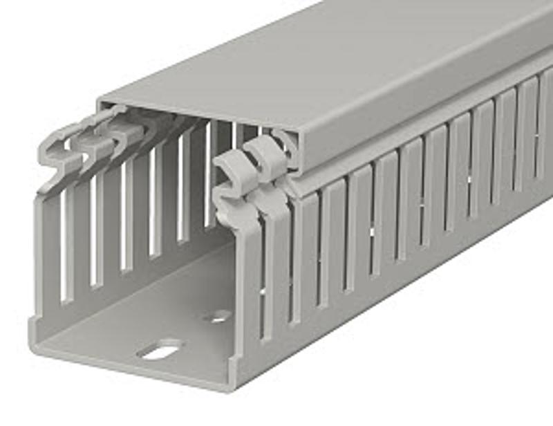 Распределительный кабельный канал LKV 50x50x2000 мм (ПВХ,серый) (LKV 50050) | 6178314 | OBO Bettermann — OBO Bettermann
