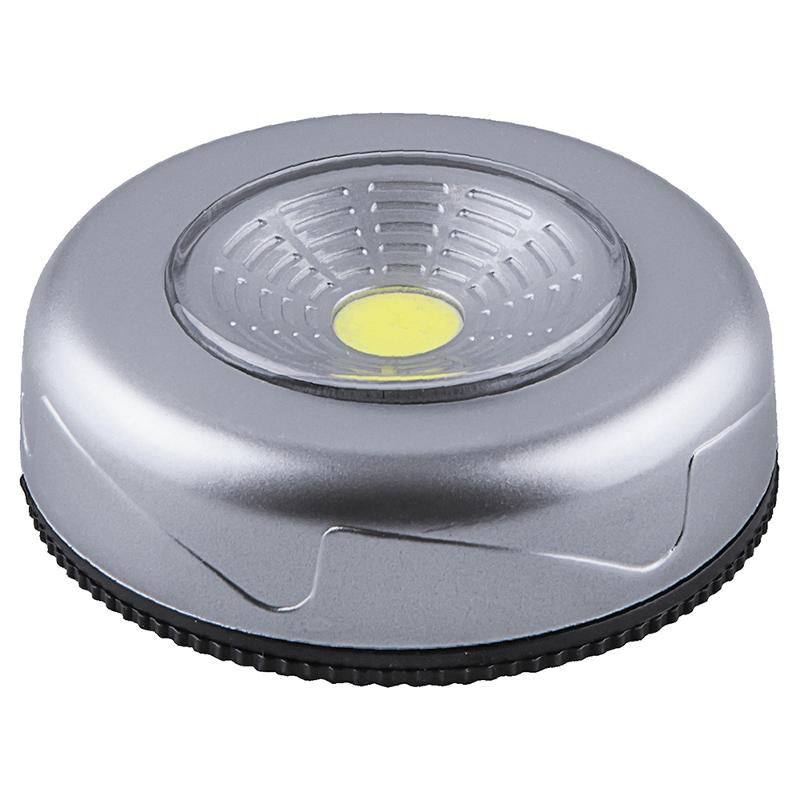 Светильник светодиодный-кнопкаFN1204 1LED 2W (1шт в блистере) 120Lm, 69*25мм, серебро | 23374 | FERON — Feron