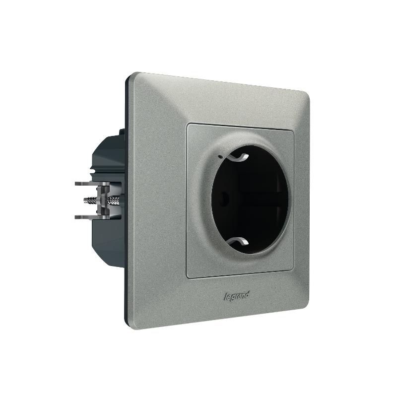 Розетка умная с/з Valena Life 16А 230В алюм. Netatmo — миниатюра 2