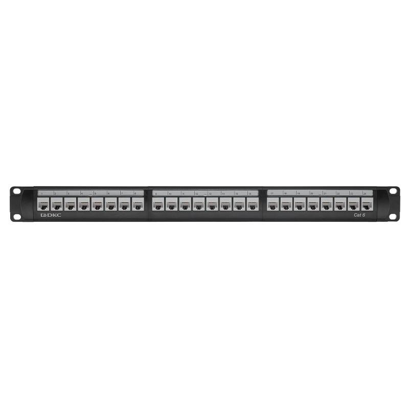 Патч-панель 19",1U,CAT6, 24 модуля RJ45, неэкранированная | RN6PPU24 | DKC — миниатюра 3