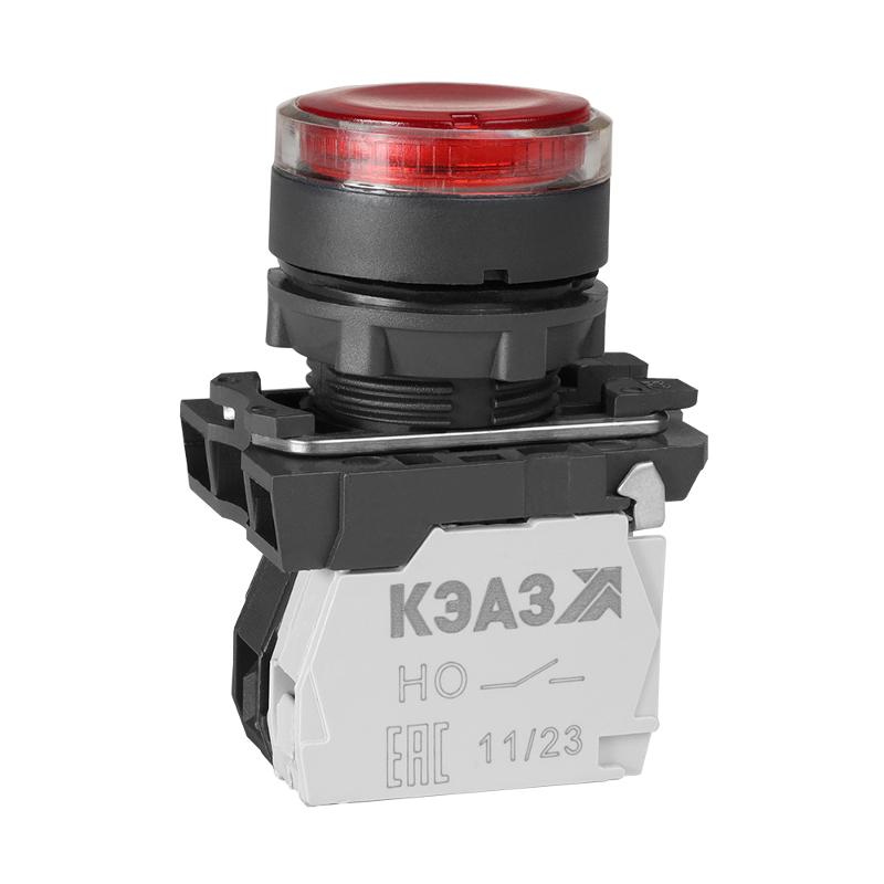Кнопка КМЕ4622мЛ-24В-красный-2но+2нз-цилиндр-индикатор-IP65| 293184 | КЭАЗ — КЭАЗ (Курский электроаппаратный завод)