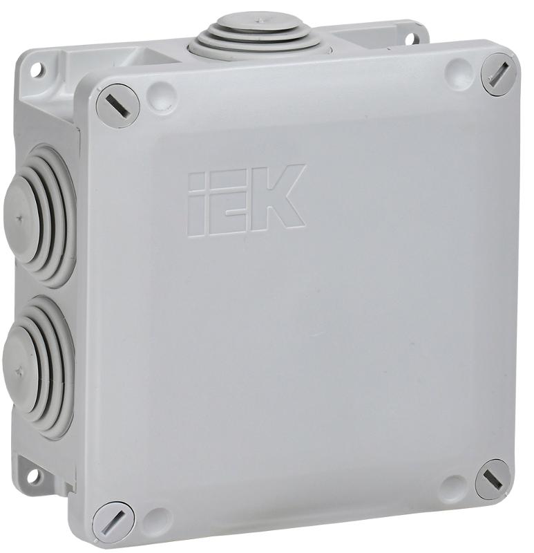Коробка расп. КМ для о/п 110х110х50мм IP65 6 вв. (7035) | UKO10-110-110-050-K41-65 | IEK — IEK (ИЭК)