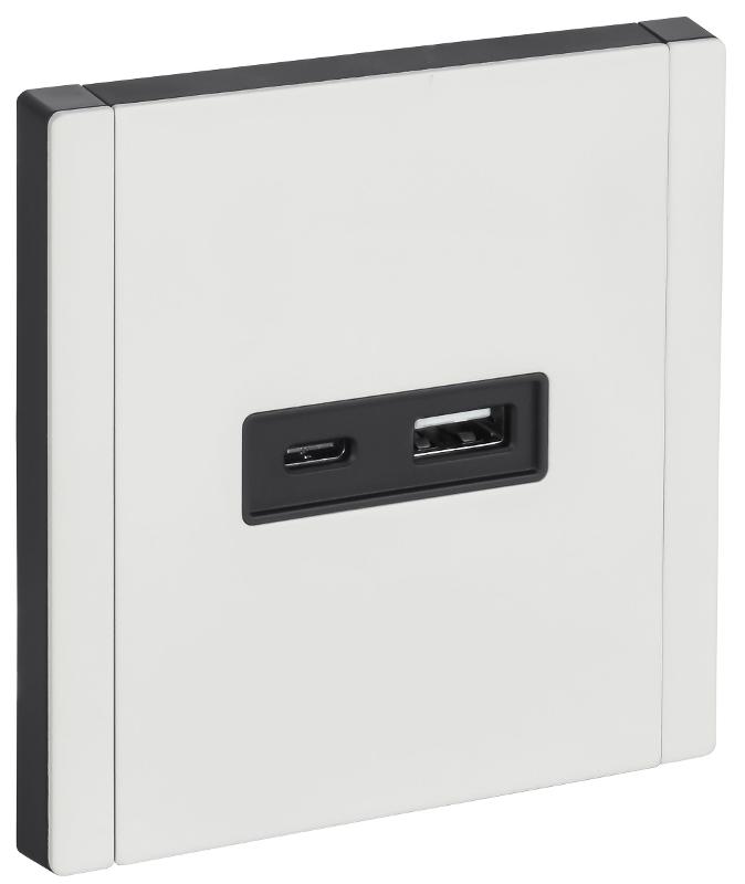 FORTE&PIANO Розетка USB A+C 18Вт FP251M белый | FP-U22-018-M-K01 | IEK — миниатюра 1