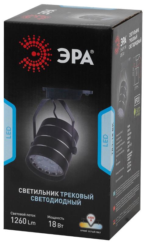 Светильник светодиодный трековый однофазный TR3 - 18 BK 18Вт черный SMD (10/160) | Б0032111 | ЭРА — миниатюра 2