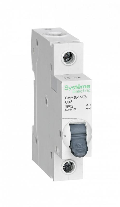 Выключатель автоматический однополюсный 32А С 4.5kA City9 | C9F34132 | SE — Systeme Electric