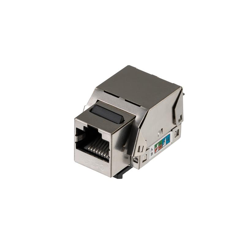Модуль Keystone Jack RJ-45(8P8C), FTP экранированный, CAT 5e, тип 90 градусов PRO | 02-0072 | REXANT — REXANT