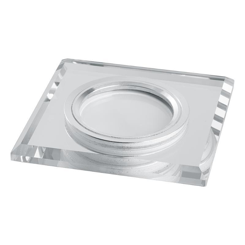 Светильник потолочный встраиваемый со светодиодной подсветкой 15LED*2835 SMD 4000K, MR16 50W G5.3, белый, хром, CD8150 с др-ром в/компл | 41910 | FERO — Feron