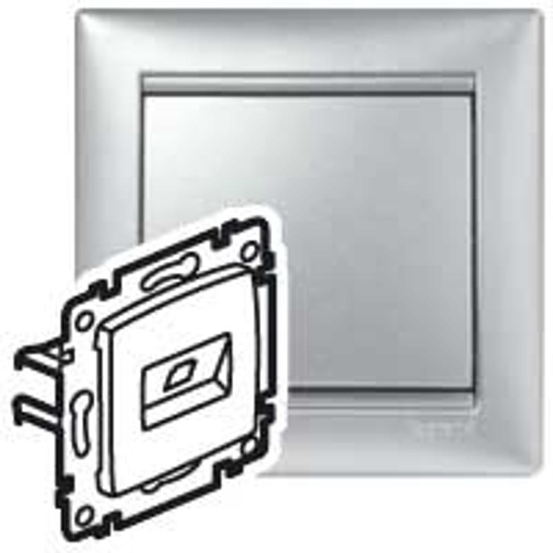 Valena Алюминий Розетка комп(RJ45) 2-ая 6 кат UTP | 770247 | Legrand — Legrand