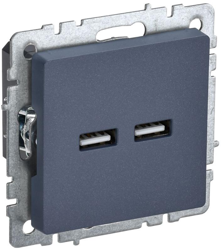 BRITE Розетка USB A+A 3,1А РЮ10-1-БрМ маренго | BR-U21-D31-K35 | IEK — IEK (ИЭК)