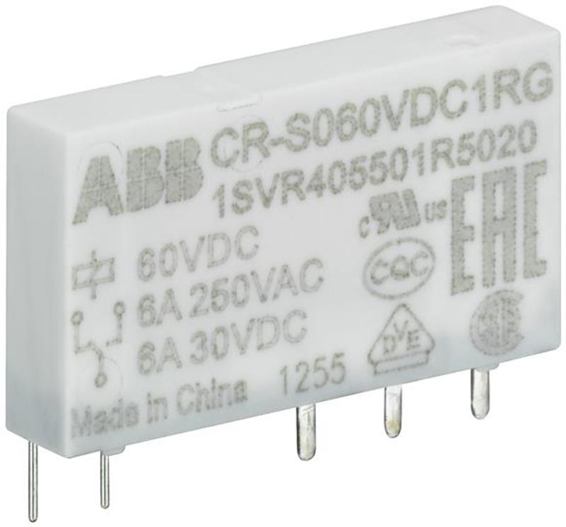 реле CR-S060VDC1RG 60В DC 1ПК (250мА) позол. конт.|1SVR405501R5020| ABB — ABB