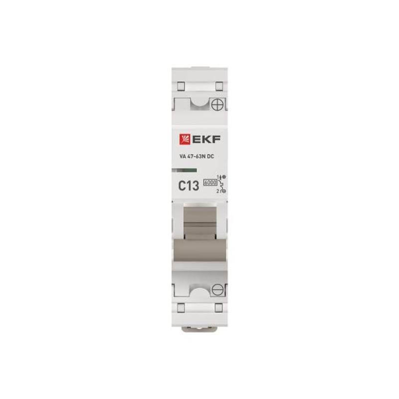 Выключатель автоматический ВА 47-63N DC 1P 13А (C) 6kA PROXIMA | M63DC6113C | EKF — миниатюра 4