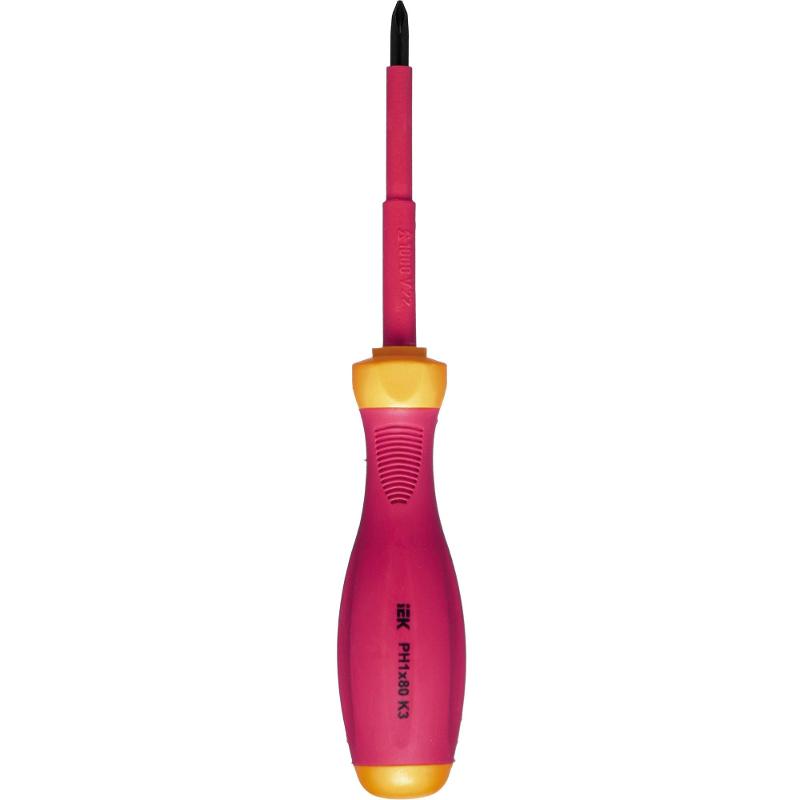 Отвертка диэлектрическая PH1х80 K3 ARMA2L 3 | A2L3-SC30-K3-PH-10-080 | IEK — миниатюра 4