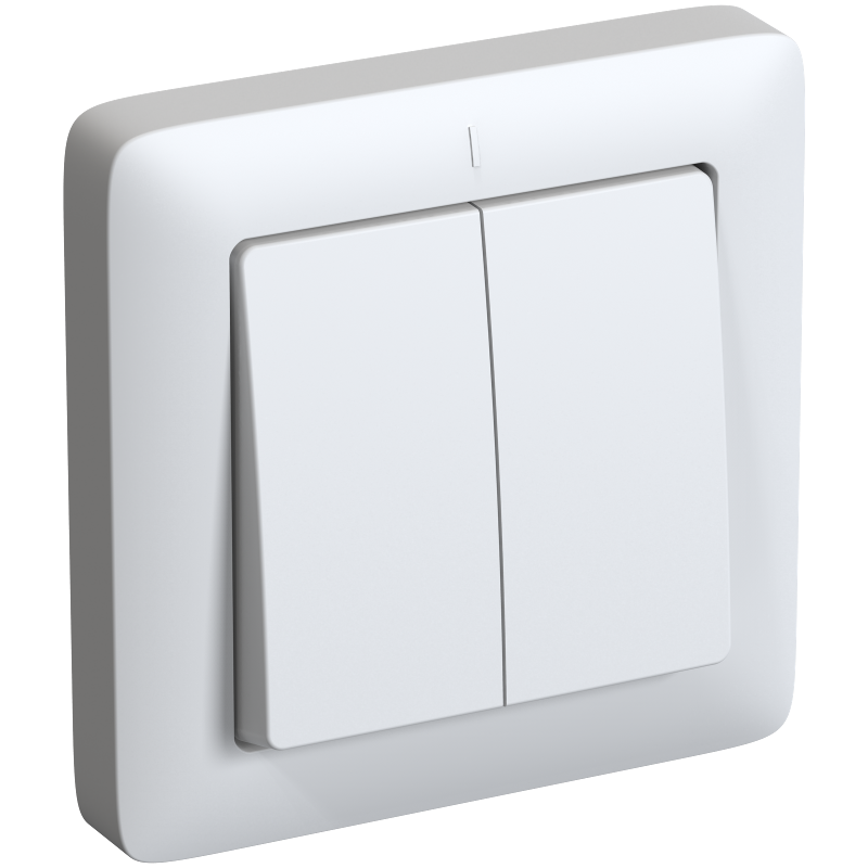 Хит Белый С/У Выключатель 2-клавишный 6А, 250В | VS56-234-B | SE — Systeme Electric