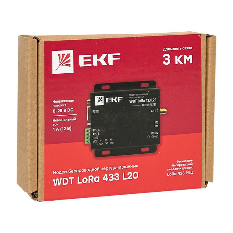 Модем беспроводной передачи данных WDT LoRa 433 L20 PROxima | wdt-L433-20 | EKF — миниатюра 2