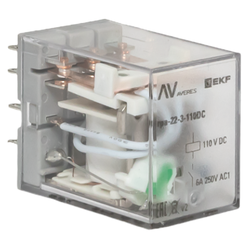 Реле промежуточное RPA 22/3 6A 110В DC  AVERES |rpa-22-3-110DC| EKF — EKF