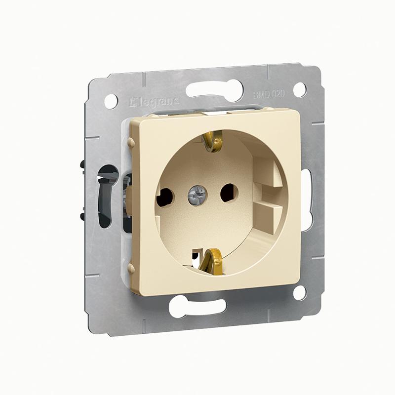Cariva DIY Розетка 2К+З, нем. винты, шт. слоновая кость | 695917 | Legrand — Legrand