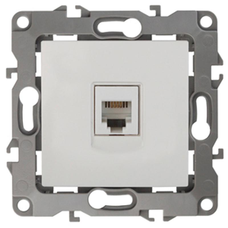 Розетка телефонная 12-3105-01 RJ11,  белый  |Б0014711 | ЭРА — миниатюра 1