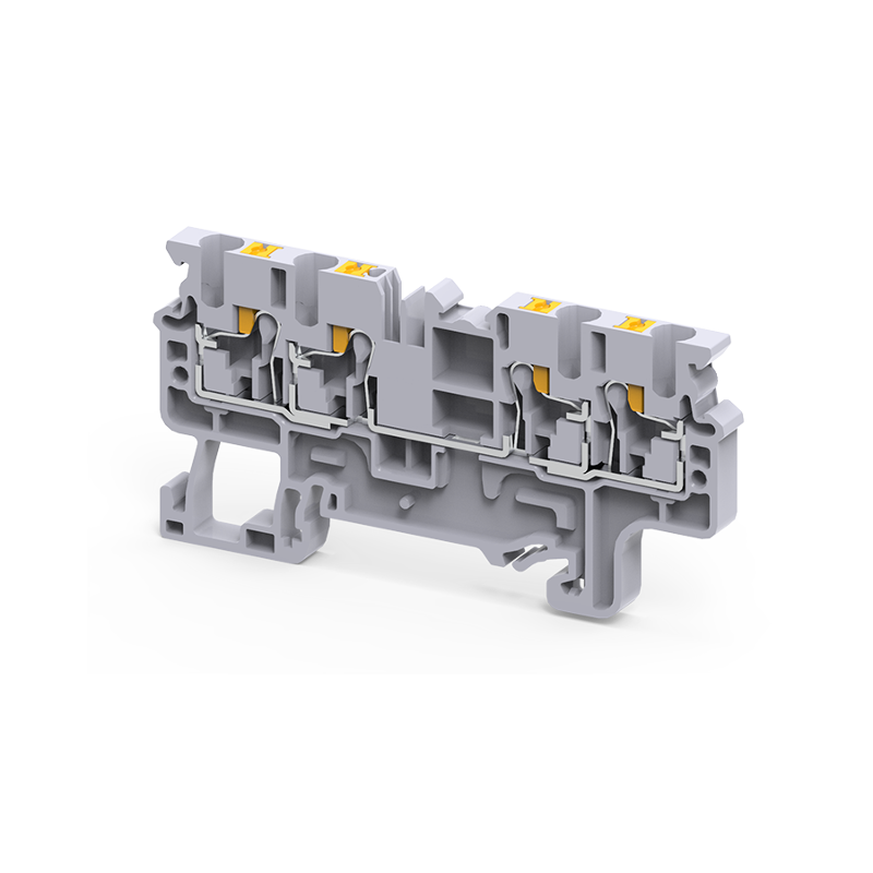 Клемма с 4-мя контактами push-in OptiClip СP-2,5-QUATTRO-(0,2-2,5)-I-серый | 331846 | КЭАЗ — КЭАЗ (Курский электроаппаратный завод)