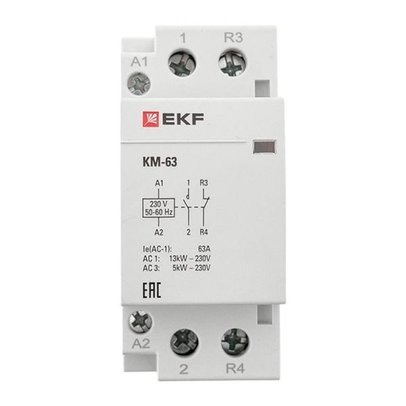 Контактор модульный КМ 63А NО+NC (2 мод.) EKF PROxima | km-2-63-11 | EKF — миниатюра 10