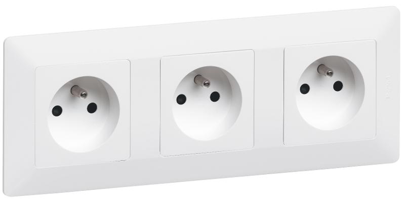 Valena LIFE DIY Белый Розетка 1-ая б/з с защитными шторками, безвинт.зажим — миниатюра 4
