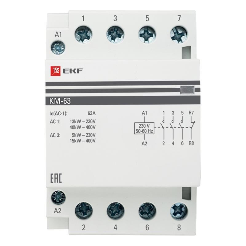 Контактор модульный КМ 63А 3NО+NC (3 мод.) EKF PROxima | km-3-63-31 | EKF — миниатюра 2