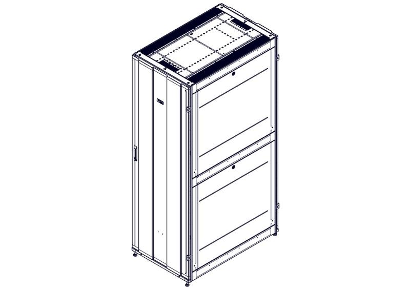 Шкаф Systeme Electric, серия Uniprom, 48U-750/1200, боковые панели 4шт, черный | UR3357 | SE — миниатюра 3