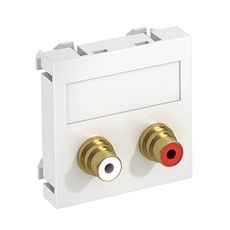 Мультимедийная рамка Audio-Cinch Modul45 (серебристый) (MTG-2R L AL1) | 6105048 | OBO Bettermann — миниатюра 2