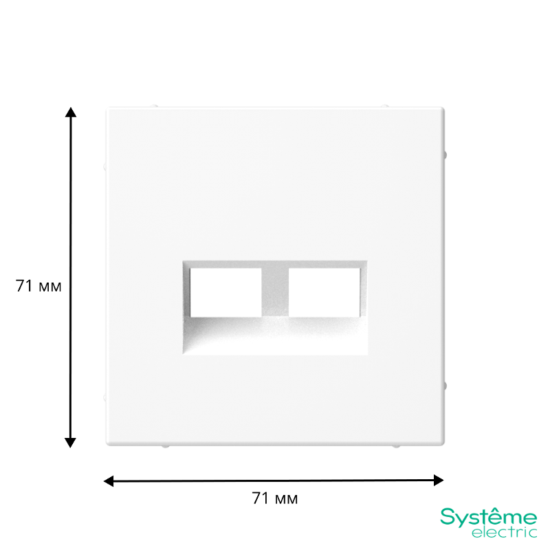 ArtGallery Белый Накладка двойная для информационных функций типа Keystone | GAL000190 | SE — миниатюра 3