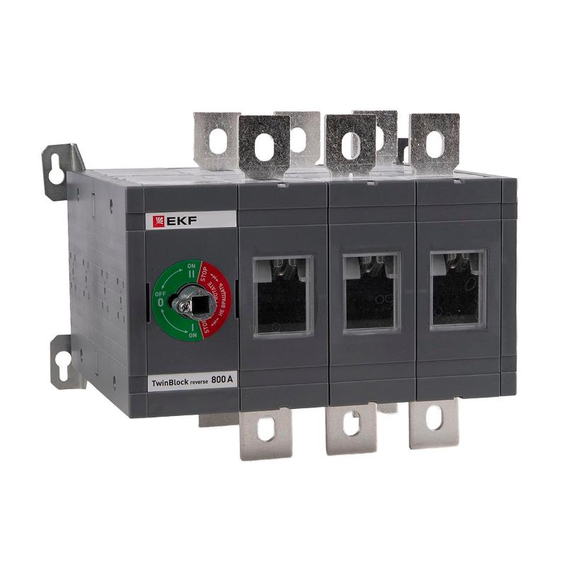 Рубильник 800A 3P реверсивный без рукоятки управления TwinBlock EKF | tb-s-800-3p-rev | EKF — EKF