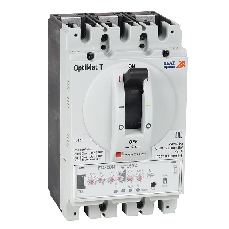 Выключатель автоматический для защиты двигателя OptiMat T160S ETA-M 160A 3P | 356561 | КЭАЗ — фото 1 | Sento