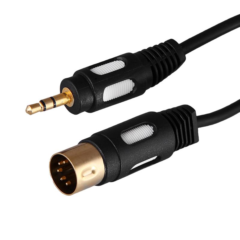 Шнур DIN 5 Pin - Stereo 3,5 мм, длина 1,5 метра (GOLD) | 17-2502 | REXANT — миниатюра 1