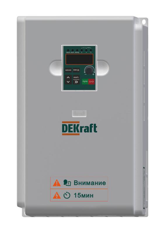 Преобразователь частоты DEKV060-11/15кВт 3 фазы 380В с торм. модулем | DEKV060G011P015T4B | DEKraft — DEKraft
